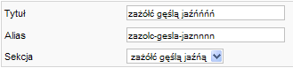 Polskie znaki w aliasach Joomla