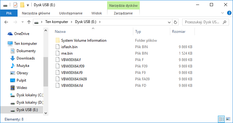 USB bios recovery filename pendrive